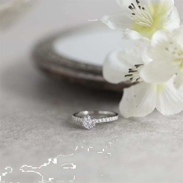 Grote foto witgouden ring met diamant 18 krt nieuw 4450 sieraden tassen en uiterlijk ringen voor haar