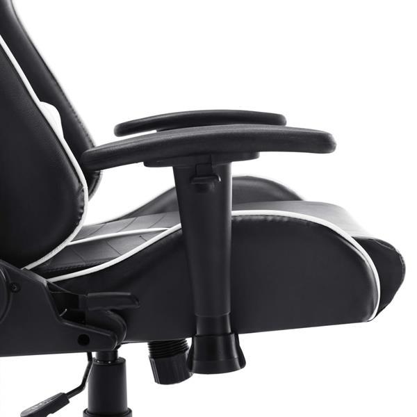 Grote foto vidaxl chaise de jeu noir et blanc cuir artificiel huis en inrichting stoelen