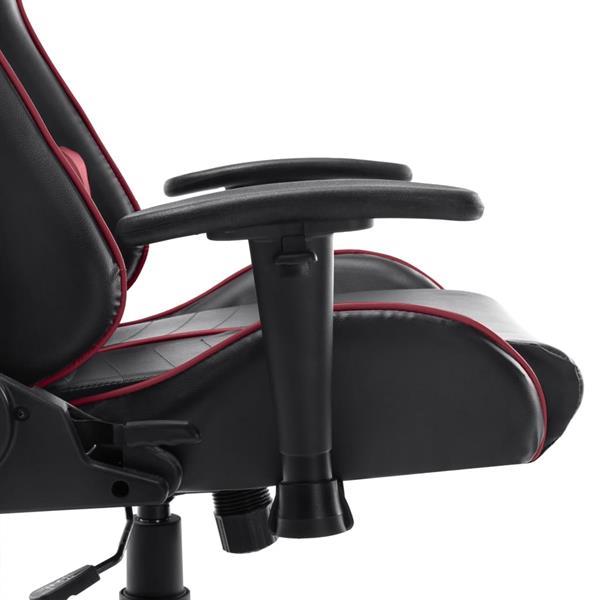Grote foto vidaxl chaise de jeu noir et rouge bordeaux cuir artificiel huis en inrichting stoelen