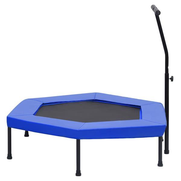 Grote foto vidaxl fitnesstrampoline met handgreep veiligheidsmat zeshoe kinderen en baby trampolines en springkussens