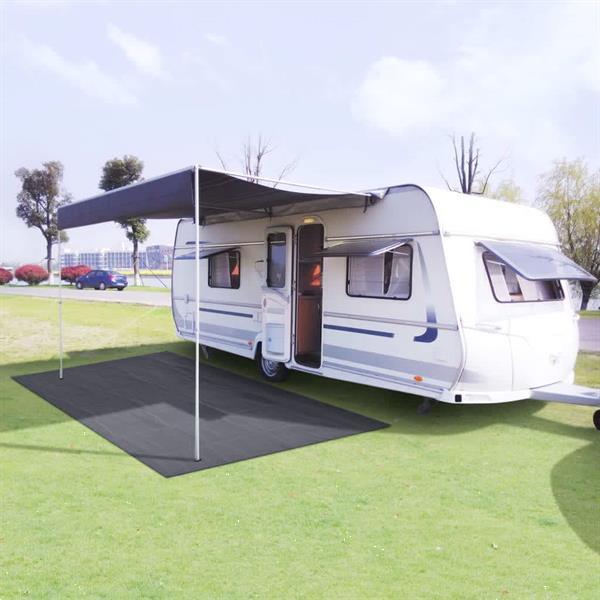 Grote foto vidaxl tenttapijt 250x300 cm antracietkleurig caravans en kamperen kampeertoebehoren