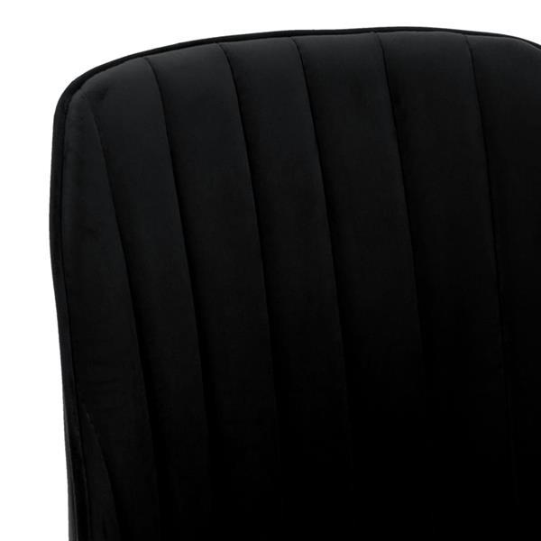 Grote foto vidaxl eetkamerstoelen 4 st fluweel zwart huis en inrichting stoelen