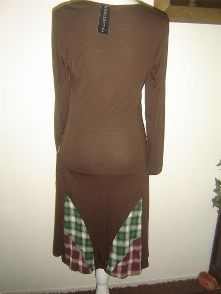 Grote foto super leuke jurk bruin met overige kleuren mt. m kleding dames jurken en rokken