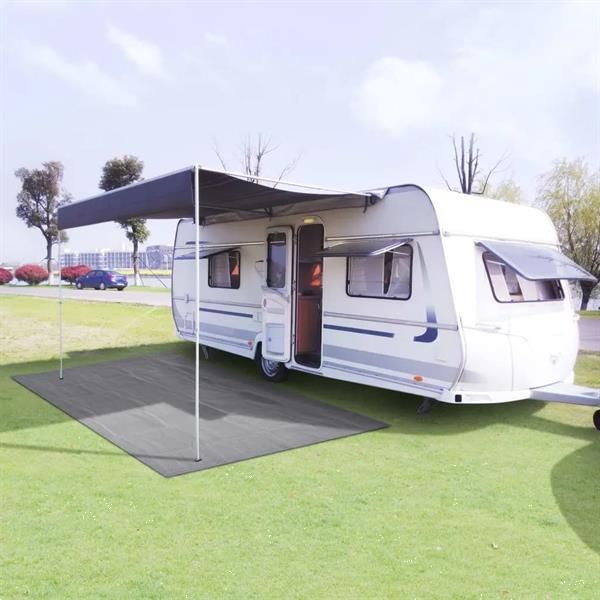 Grote foto vidaxl tenttapijt 250x550 cm lichtgrijs caravans en kamperen kampeertoebehoren