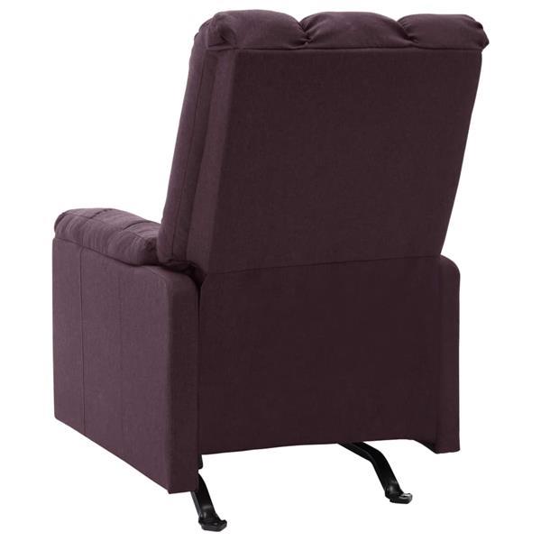 Grote foto vidaxl fauteuil de massage inclinable violet tissu huis en inrichting stoelen