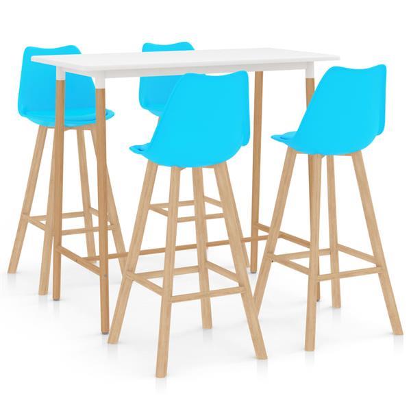 Grote foto vidaxl 5 delige barset blauw huis en inrichting complete eetkamers