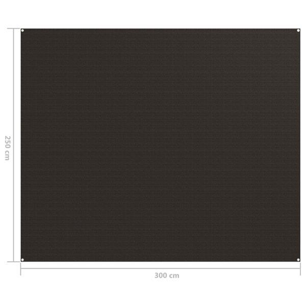 Grote foto vidaxl tenttapijt 250x300 cm bruin caravans en kamperen kampeertoebehoren
