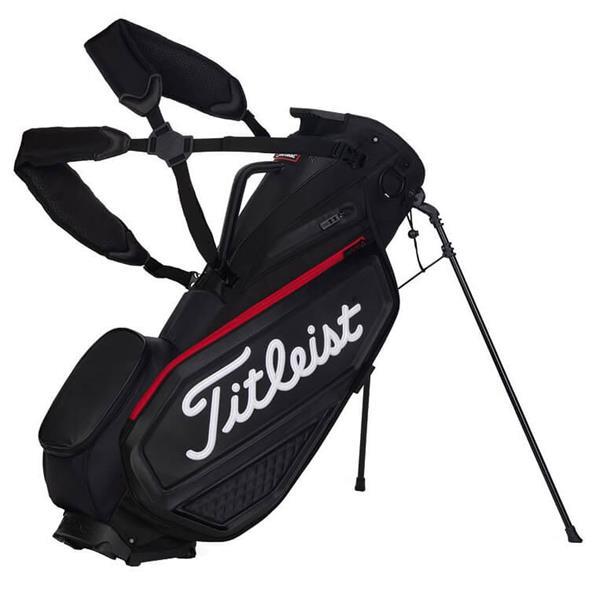 Grote foto titleist jet black premium stand bag black red sport en fitness golf