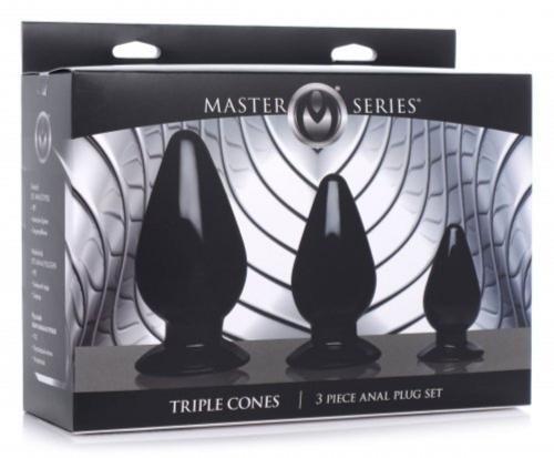 Grote foto triple cones anaalplug set van 3 erotiek sextoys