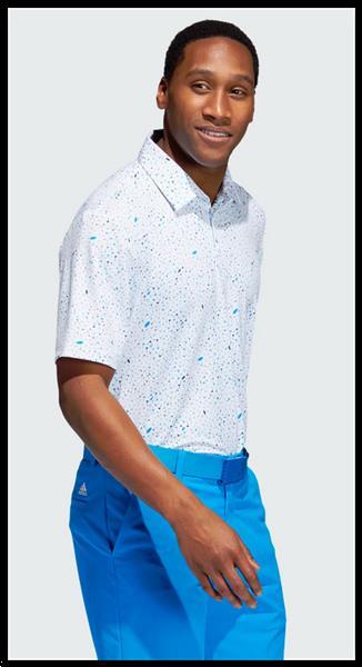 Grote foto adidas flag print polo blurus semiru kleding heren sportkleding