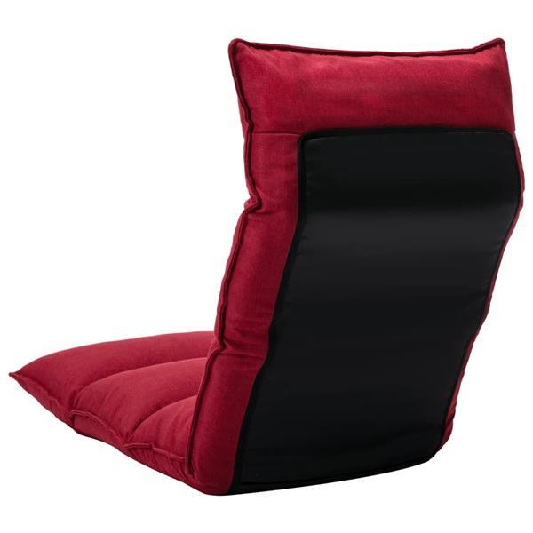 Grote foto vidaxl chaise pliable de sol rouge bordeaux tissu huis en inrichting stoelen