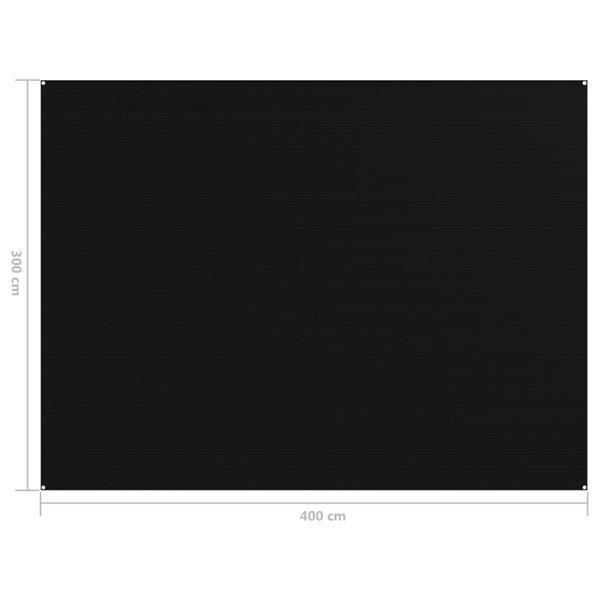 Grote foto vidaxl tenttapijt 300x400 cm zwart caravans en kamperen kampeertoebehoren