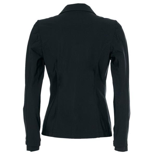 Grote foto zwarte blazer zip73 kleding dames truien en vesten