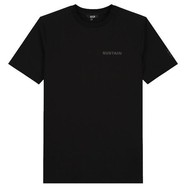 Grote foto zwart t shirt logo regular sustain kleding dames t shirts