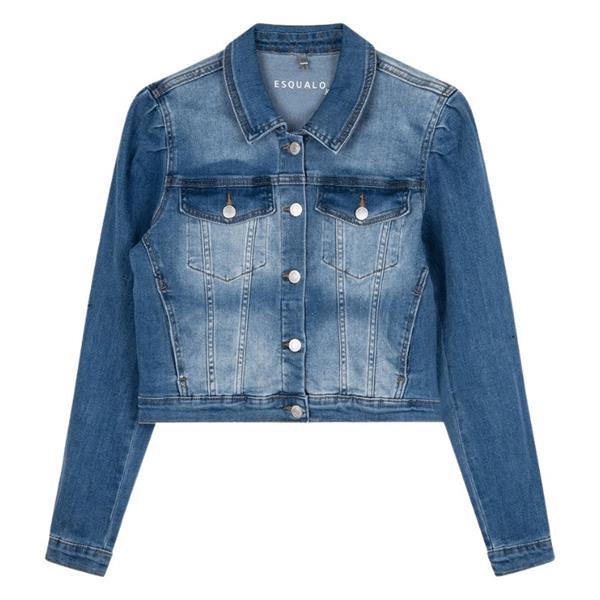 Grote foto blauwe jacket jeans esqualo kleding dames jassen zomer