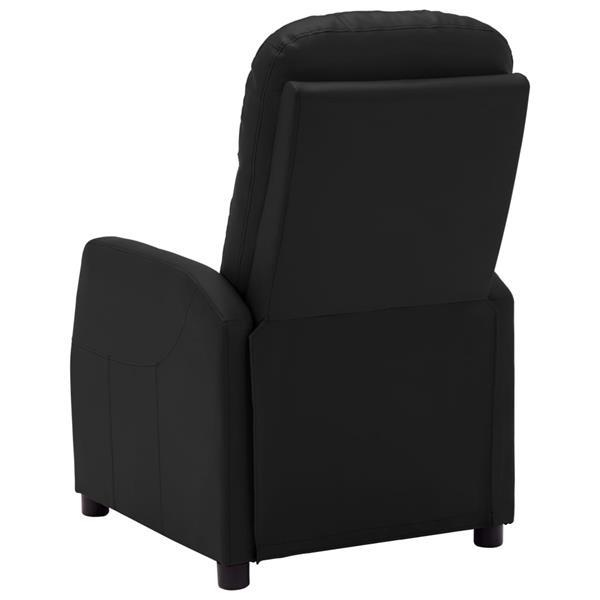 Grote foto vidaxl fauteuil inclinable noir similicuir huis en inrichting stoelen