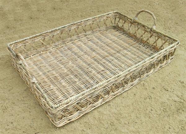 Grote foto groot dienblad van riet 60x40cm huis en inrichting dienbladen