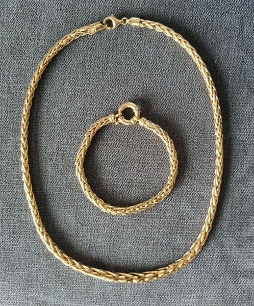 Grote foto ketting en armband in 18k goud 36 28 gram sieraden tassen en uiterlijk armbanden voor haar