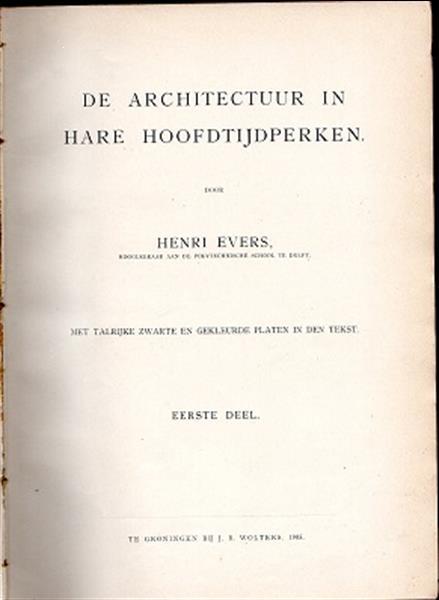 Grote foto de architectuur in hare hoofdtijdperken 2 bkn boeken studieboeken