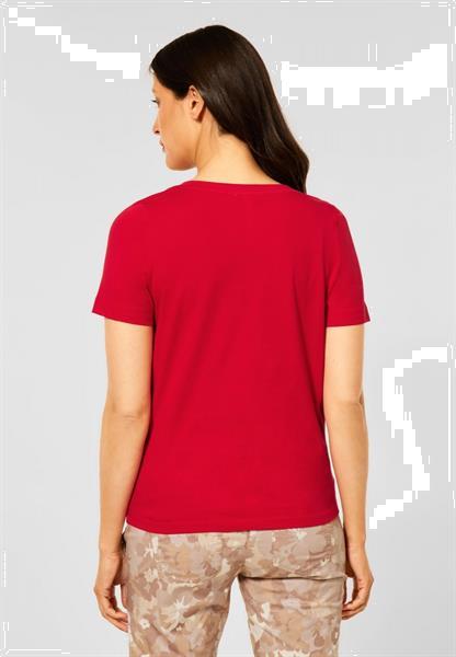 Grote foto t shirt met print cherry red 34 kleding dames overige kledingstukken