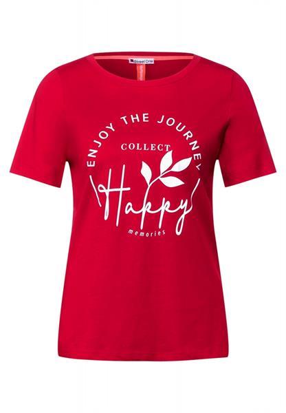 Grote foto t shirt met print cherry red 34 kleding dames overige kledingstukken
