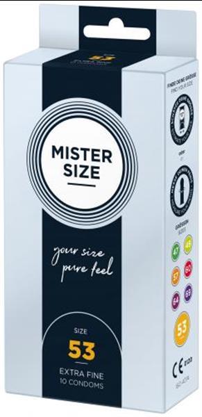Grote foto mister.size 53 mm condooms 10 stuks erotiek condooms