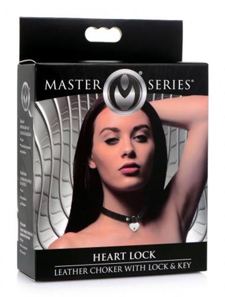 Grote foto heart lock collar met sleutels zwart erotiek bondage artikelen