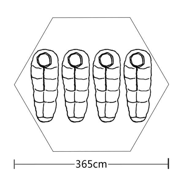 Grote foto vidaxl tent 4 persoons meerkleurig caravans en kamperen kampeertoebehoren