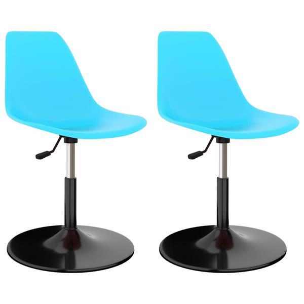 Grote foto vidaxl chaises de salle manger pivotantes 2 pcs bleu pp huis en inrichting stoelen