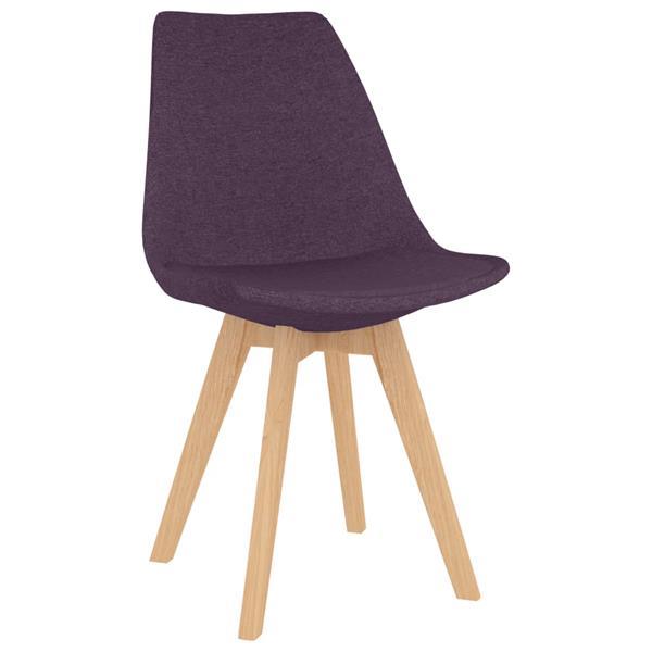 Grote foto vidaxl chaises de salle manger 2 pcs violet tissu huis en inrichting stoelen