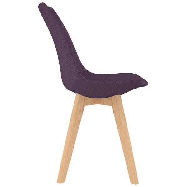 Grote foto vidaxl chaises de salle manger 2 pcs violet tissu huis en inrichting stoelen