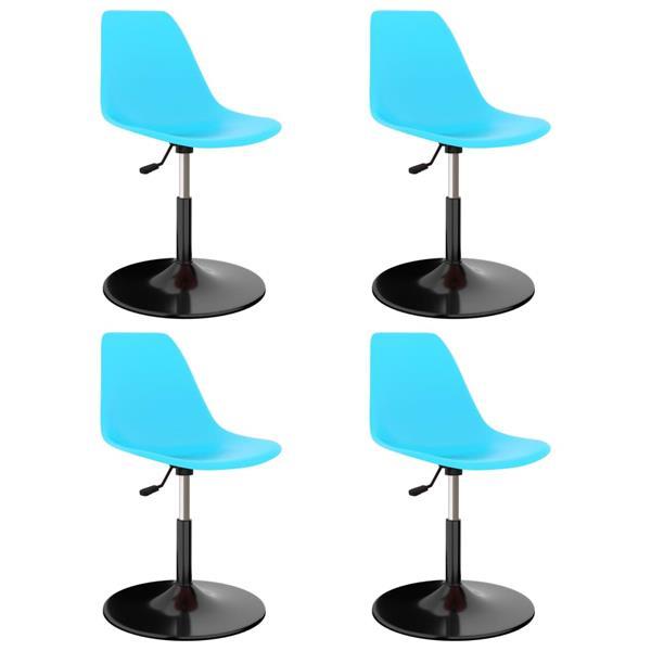 Grote foto vidaxl chaises de salle manger pivotantes 4 pcs bleu pp huis en inrichting stoelen