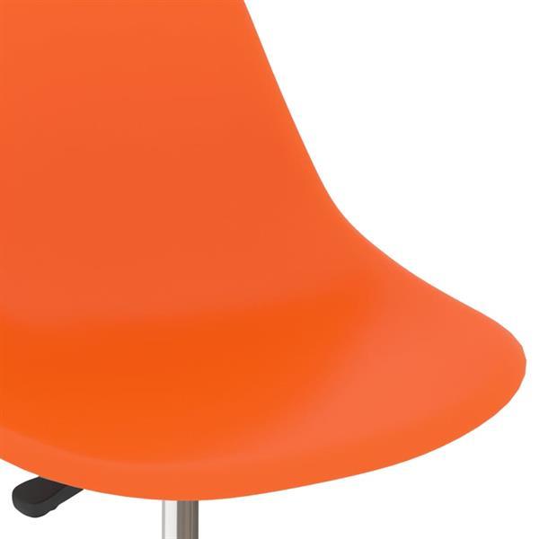 Grote foto vidaxl chaises de salle manger pivotantes 4 pcs orange pp huis en inrichting stoelen