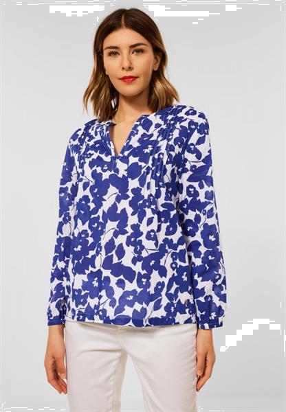 Grote foto street one dames blouse met print blauw 34 kleding dames blouses