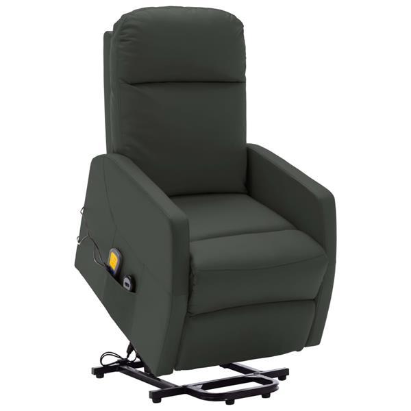 Grote foto vidaxl fauteuil inclinable de massage anthracite similicuir huis en inrichting stoelen