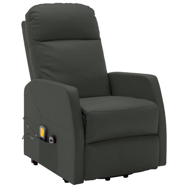 Grote foto vidaxl fauteuil inclinable de massage anthracite similicuir huis en inrichting stoelen