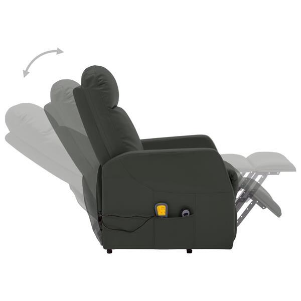 Grote foto vidaxl fauteuil inclinable de massage anthracite similicuir huis en inrichting stoelen