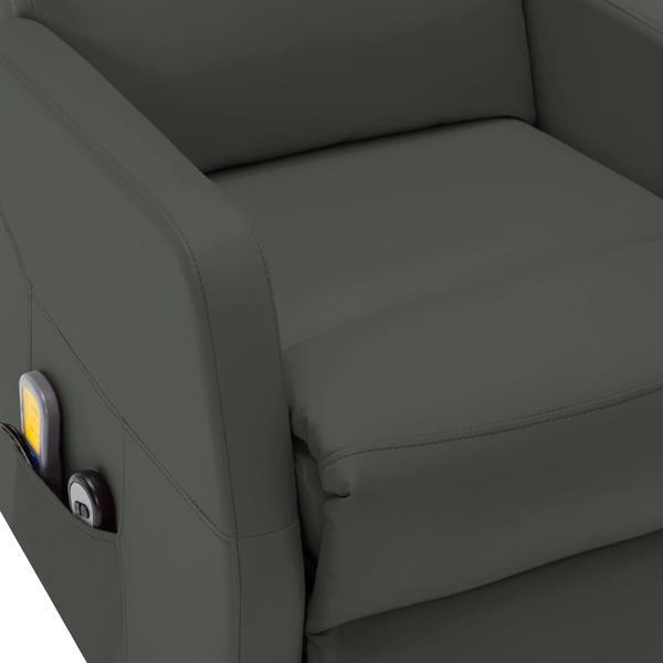 Grote foto vidaxl fauteuil inclinable de massage anthracite similicuir huis en inrichting stoelen