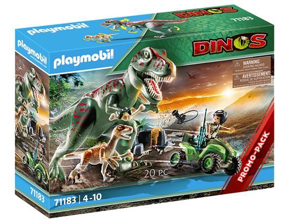 Grote foto playmobil dinos 71183 t rex aanval kinderen en baby duplo en lego