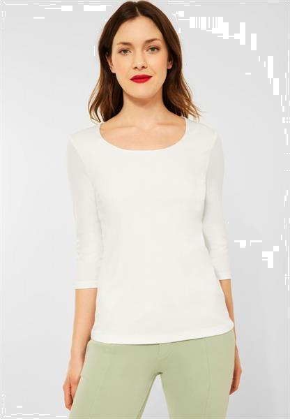 Grote foto shirt in effen kleur off white 38 kleding dames overige kledingstukken