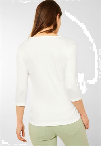 Grote foto shirt in effen kleur off white 38 kleding dames overige kledingstukken