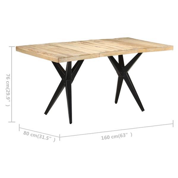 Grote foto vidaxl table de salle manger 160x80x76 cm bois de manguier huis en inrichting eettafels