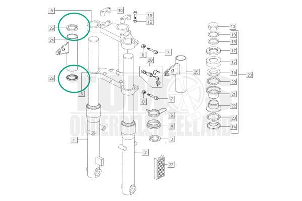 Grote foto tomos voorvork koplampoor rubberring voor nieuw oud model motoren overige accessoires
