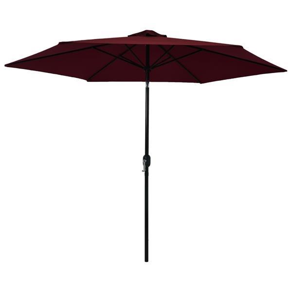 Grote foto vidaxl parasol met metalen paal 300 cm bordeauxrood tuin en terras overige tuin en terras