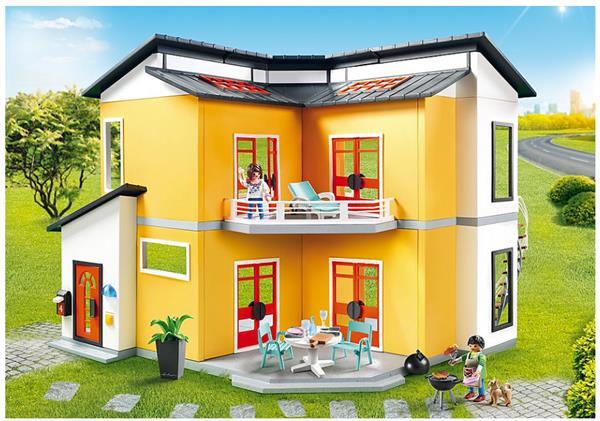 Grote foto playmobil city life 9266 modern woonhuis kinderen en baby duplo en lego