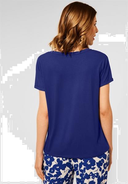 Grote foto t shirt effen intense blue 34 kleding dames overige kledingstukken