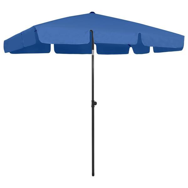 Grote foto vidaxl parasol de plage bleu azur 200x125 cm tuin en terras overige tuin en terras