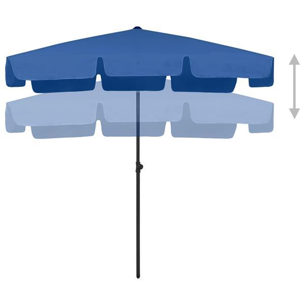 Grote foto vidaxl parasol de plage bleu azur 200x125 cm tuin en terras overige tuin en terras