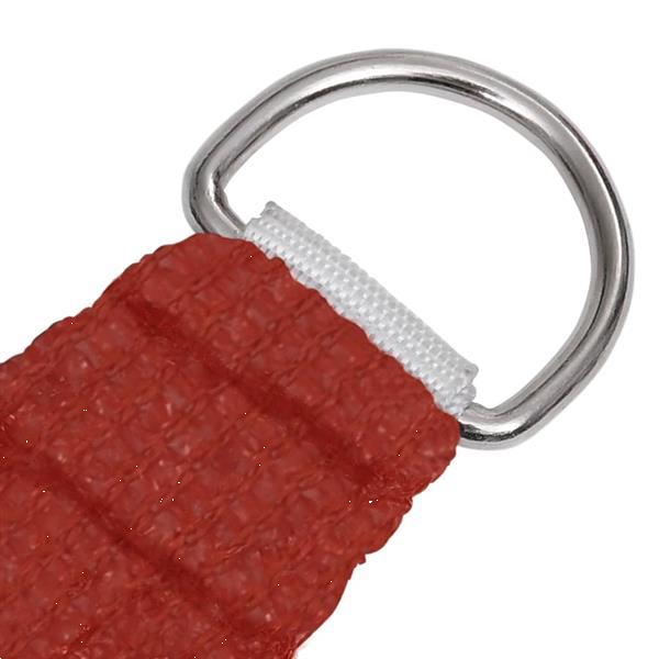 Grote foto vidaxl zonnezeil 160 g m 3 5x3 5x4 9 m hdpe rood tuin en terras overige tuin en terras