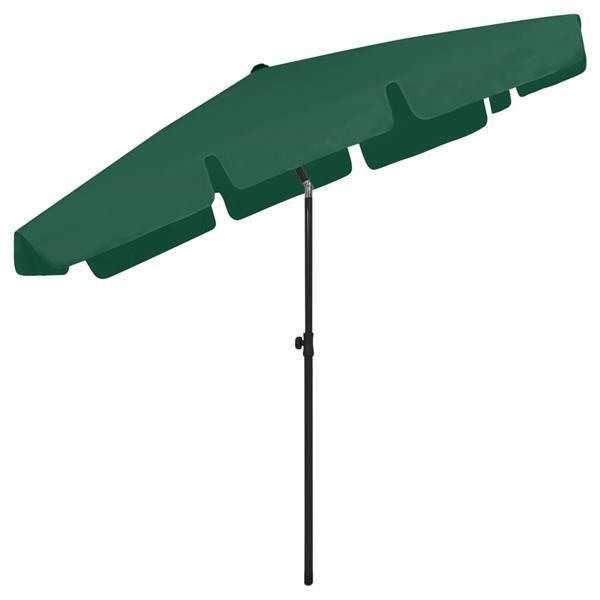 Grote foto vidaxl parasol de plage vert 200x125 cm tuin en terras overige tuin en terras